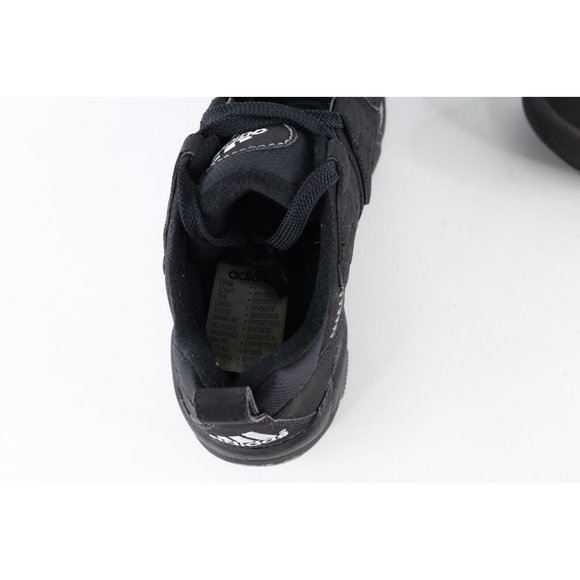 Deadstock Vtg 90s Adidas Mens 9.5 Spell Out Sup Trainer Lo Sneaker Shoes Black main image 4